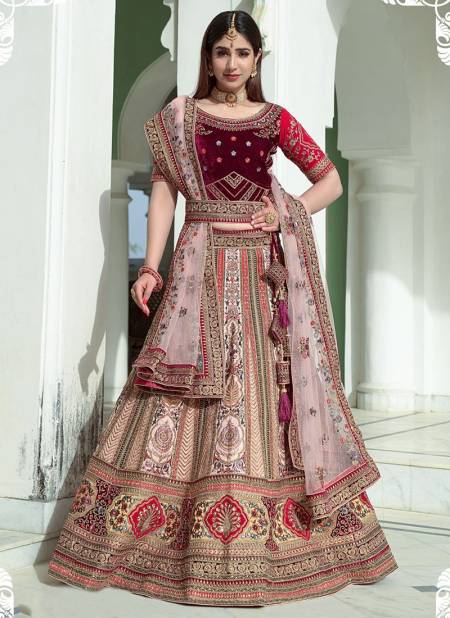 Maroon Colour ANJANI ART GLAMOUR BRIDE 3 New Designer Heavy Bridel Wedding Wear Lehenga Collection 1067